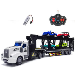 Camión de Ingeniería RC a <span class=keywords><strong>Escala</strong></span> 1/48 de 4 Canales con Plataforma y Remolque, <span class=keywords><strong>Juguete</strong></span> con Cargador y Batería de Iones de Litio Listo para Usar, Directo de Fábrica en China, BSCI - Product Image 1