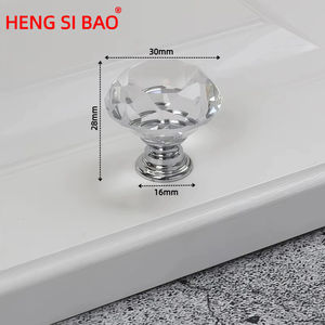 مقبض مقبض بثقب واحد عالي الجودة قابل للتخصيص من الشركة المصنعة المهنية الماس الكريستالي للخزانات - Product Image 4