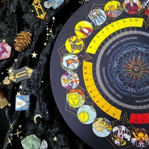 Nappe Triphasée Etoile à Cinq Branches en Métal Tarrob <span class=keywords><strong>Oracle</strong></span> Card Nappe Tarot Sermon 22CM - Product Image 4