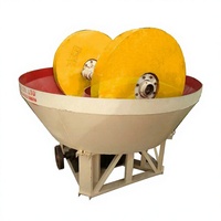 Вибрационная мельница ZK Wet Pan Mill 1200 с дизельным двигателем для измельчения золота, производительность 3-5 тонн в час, для золотодобывающих предприятий, в наличии в Кении
