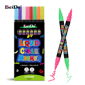 दोहरी टिप सूखी/गीले एरा मार्कर 2 मिमी/1 मिमी टिप चाक मार्कर पेन ब्लैकबोर्ड के लिए - Product Image 1