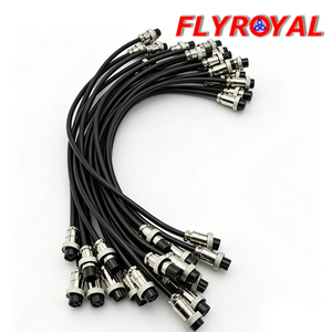 可定制的 GX16 2-10 针圆形连接器电缆公/母航空插头延长线束，适用于工业汽车领域 - Product Image 2