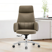 Chaise de conférence pivotante de luxe en cuir PU de qualité supérieure, robuste, pour PDG, dirigeant, bureau de direction