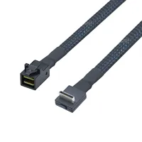 Ocular PCIE SFF-8611 4i 42 Pin 90 derajat ke HD MINI SAS SFF-8643 kabel Data aktif untuk komputer SSD