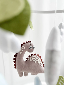 Safe Non-toxic Personalized Montessori Newborn Gift <strong>Musical</strong> Eco-friendly Nursery Felt Dinosaur Boy Baby <strong>Cot</strong> <strong>Mobile</strong> - Product Image 2