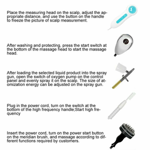 Professional 5 1 High Frequency Handheld Hair Scalp Analyzer Machine AI Intelligence Detection 8 Inch Touch Screen EU/US Head - Product Image 3