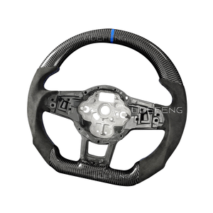 พวงมาลัยคาร์บอนไฟเบอร์ปรับแต่งได้สำหรับ <span class=keywords><strong>VW</strong></span> Golf 7 Mk7 Mk7.5 GTI <span class=keywords><strong>Scirocco</strong></span> POLO <span class=keywords><strong>GTS</strong></span> R-Line 2014-2020 - Product Image 3