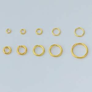 Anneau de jonction ouvert en <span class=keywords><strong>argent</strong></span> sterling 925 plaqué or fin, accessoire pour bracelet et collier, pour fabrication artisanale DIY - Product Image 2