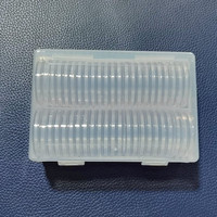 Boîte de rangement transparente en PP pour pièces de monnaie, contient 50 boîtes rondes de 40 mm pour pièces commémoratives, meilleur emballage