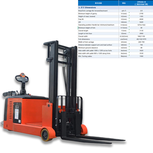 Apilador Eléctrico Contrapesado de 2 Toneladas con Mástil Triplex de Elevación Libre Completa para Manejo de Materiales en Almacenes - Product Image 2