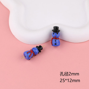 Christmas Glass <b>Beads</b> Snowman Gingerbread Tree Lampwork <b>Loose</b> <b>Beads</b> For Bracelet Making Jewelry Accessories - Product Image 4