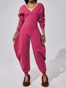 Mono Cargo para Mujer Viviblook Z1231JP02, Pantalones Acampanados, Cuello en V Ajustado, Sexy, Manga Larga, Estilo Motero, Holgado - Product Image 3