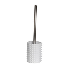 Soporte para escobilla de baño MOSAIK, diseño de cerámica, color blanco, 12,4 cm de longitud, para uso en el baño - Product Image 1