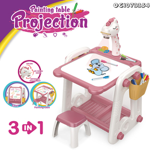 Multifonction Enfants Grand Projecteur Led <span class=keywords><strong>Dessin</strong></span> <span class=keywords><strong>Table</strong></span> et Chaise Jouet avec Musique - Product Image 2