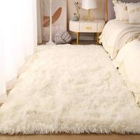 Tapis de salon, moelleux et super doux, tapis luxueux en fausse fourrure à poils longs pour la tête de lit
