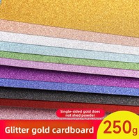 Papier cartonné recyclable fait main, coloré, pailleté, A4, 250 g, poudre dorée, décorations de mariage, papier artisanal