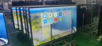 Tableau blanc interactif intelligent portable sur pied pour réunions scolaires, écran tactile plat, tableau intelligent LED Android Windows