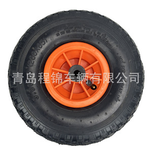 ยางลมเฉิงจิน 3.00-4 ขอบสีส้ม สำหรับรถเข็นล้อเดียว - Product Image 5