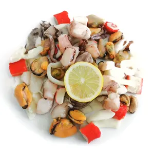 Sacos de mistura de frutos do mar congelados por atacado IQF para exportação da China em sacos de mistura de frutos do mar congelados a granel