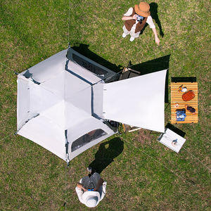 Tente familiale hexagonale portable et pliable Entai, en polyester imperméable, pour le camping en plein air, la plage, le glamping, ouverture automatique rapide - Product Image 5