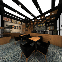 Meubles de bar et comptoir de café personnalisés JJH Vitrine de café Designs Boulangerie Présentoir de café Designs de décoration de café