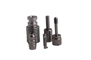 Manchon d'assemblage <span class=keywords><strong>de</strong></span> précision noir, axe long, tête moletée, plusieurs tailles, pièces tournées CNC sur mesure - Product Image 2