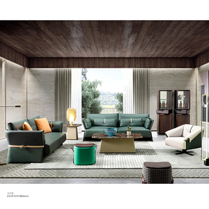 Sofá Seccional Modular en Forma de L, Estilo Clásico Moderno, Tapizado en Terciopelo Azul, Muebles para el Hogar, Tela para Sofá - Product Image 4