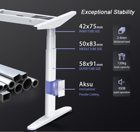 2CF3 Bureau ergonomique intelligent debout Design moderne Bureau électrique durable réglable en hauteur avec cadre confortable
