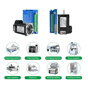 Motor Servo Hibrida Langkah-Tertutup <span class=keywords><strong>2</strong></span> Fasa Nema 23 dan Driver untuk Suku Cadang Mesin Penggilingan CNC 57J1880EC-1000-LS+2HSS57 - Product Image 3