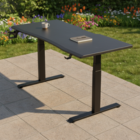 Cadre de bureau électrique ergonomique à double moteur réglable en hauteur, poste de travail assis-debout à 3 niveaux avec fonction mémoire