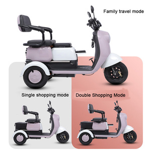 <b>Adult</b> passenger electric tricycle Three wheel scooter with storage Rear seat cargo tricycle Open body electric <b>trike</b> - Product Image 6