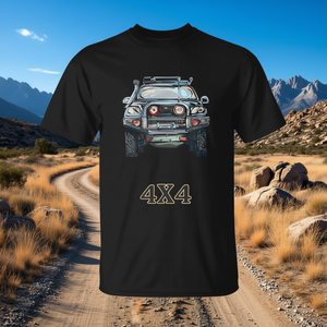 T-shirt per veicoli fuoristrada 4X4 per uomo e donna, design unisex in cotone 100%. - Product Image 3