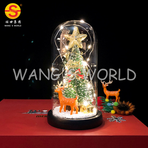 Giáng sinh cây ánh sáng <span class=keywords><strong>mini</strong></span> nhân tạo Cây giáng sinh trong Glass Dome với Lights đối với giáng sinh trang trí nội thất - Product Image 5