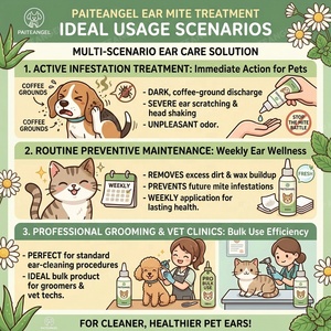 Gotas para el Oído de Perros con Fórmula Veterinaria, Extracto Natural de Plantas, Limpiador de Oídos para Mascotas, Elimina la Cera, Solución Otitica Calmante - Product Image 3