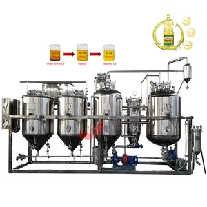 1ton High-quality sunflower edible oil refining units palm soyabean oil refinery machine