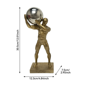 Figura de Resina de Hombre Musculoso Contemporáneo, Adorno de Escritorio de Estilo Nórdico, Escultura Decorativa para Mesa de Oficina - Product Image 2
