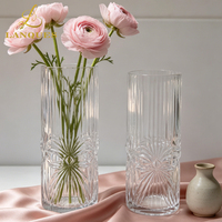 Vases en verre hauts et grands en gros pour fleurs, design nordique minimaliste, vase de table, accessoires de décoration intérieure, cadeau
