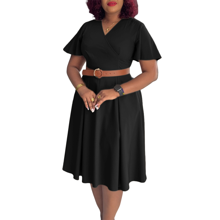 ดำ+ เข็มขัด