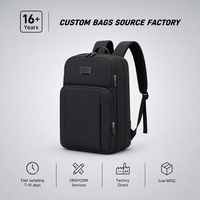 Sac à dos professionnel extensible en polyester avec logo personnalisé OEM ODM pour les trajets domicile-travail et les voyages d'affaires