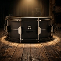 SN-LBB1 Coque de tambour en aluminium 14''x5.5'' Noir Cercle de tambour Professionnel pour caisse claire