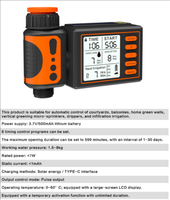 Programmateur d'arrosage de jardin FUJIN avec écran LCD, minuterie d'arrosage électronique automatique, contrôleur d'irrigation plug-and-play FJKM004C-2