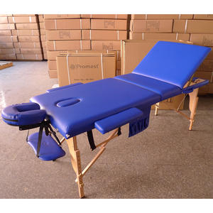 Table de <span class=keywords><strong>massage</strong></span> pliable en hêtre, 1 pièce, avec support à serviettes et sac à huiles essentielles - Product Image 2