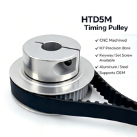 Pabrik Manufaktur Pulley Timing HTD 3M 5M 8M 30T, Mesin CNC, Custom H7 Bore Keyway, Aluminium Baja, OEM ODM