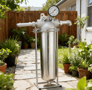 10 "& 20" 家用和工业用304 & 316不锈钢外壳高压预滤器液体处理系统水过滤器 - Product Image 4