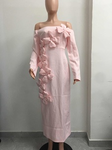 Vestidos de Fiesta Elegantes y Sensuales para Mujer, Ajustados al Cuerpo, con Estampado Floral 3D, Hombros Descubiertos, Manga Larga, a la Moda - Product Image 4