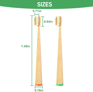 Brosse à dents en bambou à poils de sanglier purs, poils naturels de queue de sanglier, sans plastique - Product Image 6