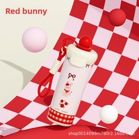 Gourde isotherme portable en acier inoxydable 650 ml avec paille, motif dessin animé, pour étudiants et activités de plein air, maintien au chaud 12-24h