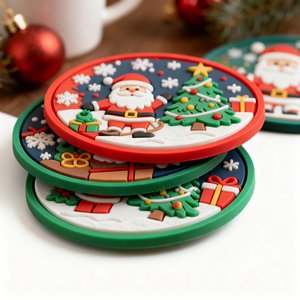 Bán buôn 3D biểu tượng tùy chỉnh nhựa <span class=keywords><strong>Silicone</strong></span> mềm PVC cao su dễ thương cốc đế lót ly cho đồ uống - Product Image 3