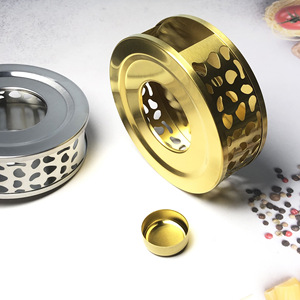 Stainless Steel Tea Warmer Round Flower Tea Heater Hot Tea Stove For Tea Ceremony Accessories - Product Image 1