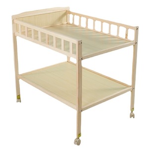 Solid Wood Baby Changing Table 84x64x100cm With Storage Shelves For Diapering And Massage - Product Image 2
